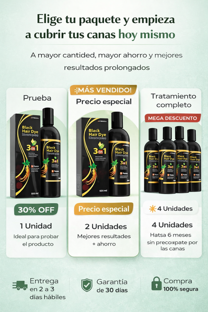 Oferta especial Shampo Cubre Canas