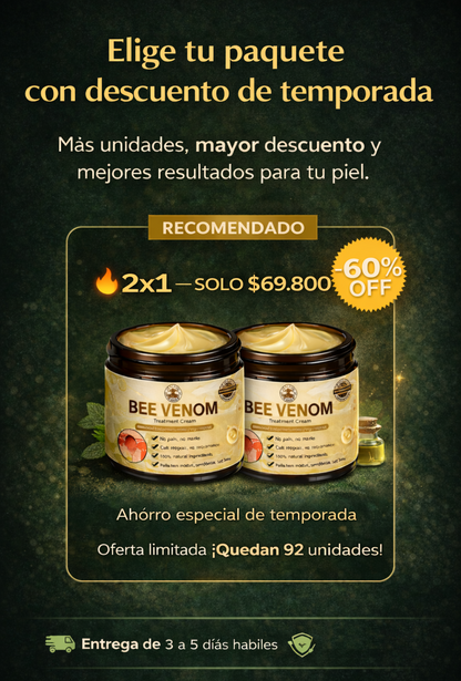 Promo 2x1 crema rejuvenecedora Bee Venom